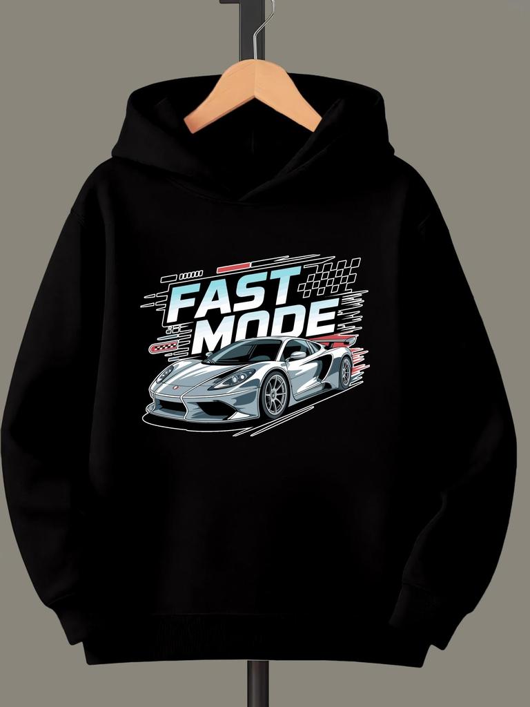 Kids' Casual Hooded Sweatshirt (Autumn/Winter) – Trendy Hoodie with Front & Back Graphics for Boys and Girls