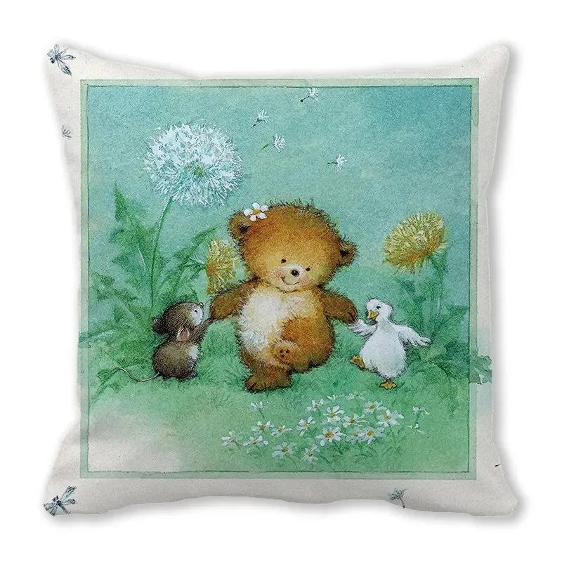 Dog duck sheep pattern printed cushion cover home decoration bedroom living room sofa cushion cover 45x45 cm