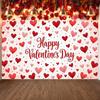 Happy Valentine's Background Valentine's Theme Love Celebration Backdrop Heart Theme Background Heart-shaped Romantic Banner