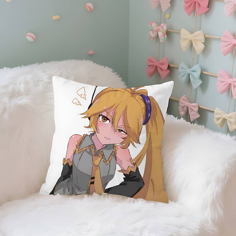 Cute AAkita Neru Kawaii Case Plush Fabric Soft Pillowcase Double Sided Print Cushion Cover Household Gifts