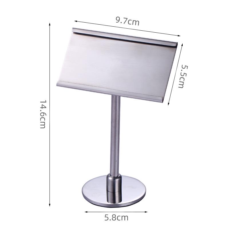 Stainless Steel Table Number Clip & Card Holder for Buffet & Hotel