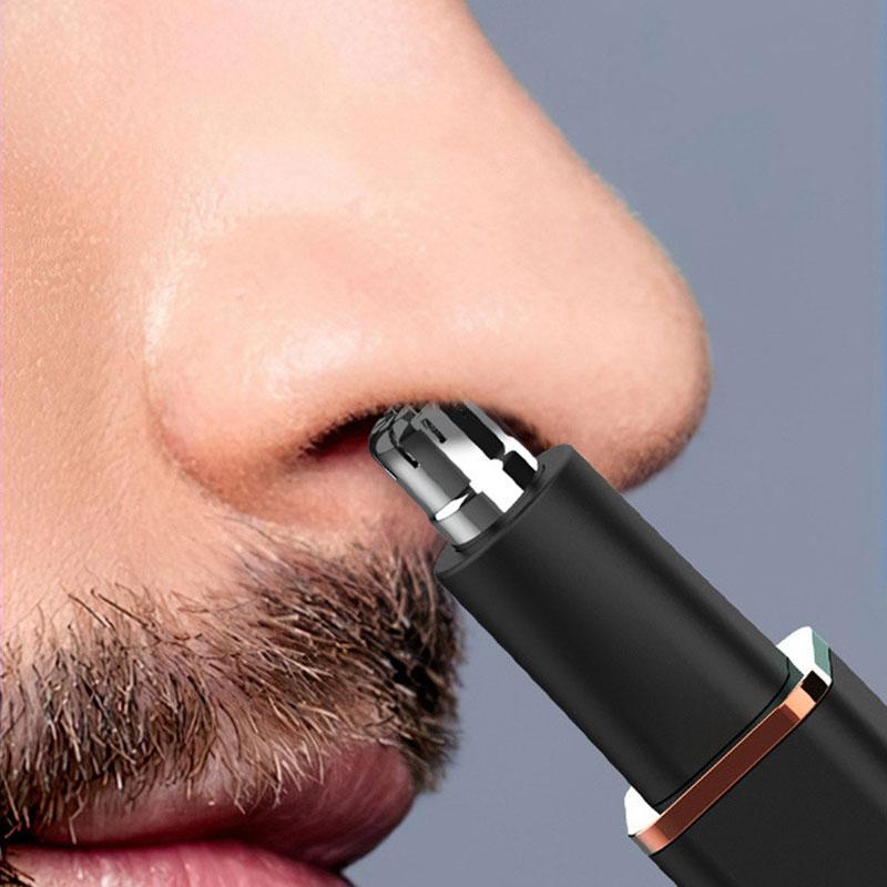 Electric Nose & Ear Hair Trimmer Compact Portable Waterproof USB Charging Grooming Tool for Safe Shaving