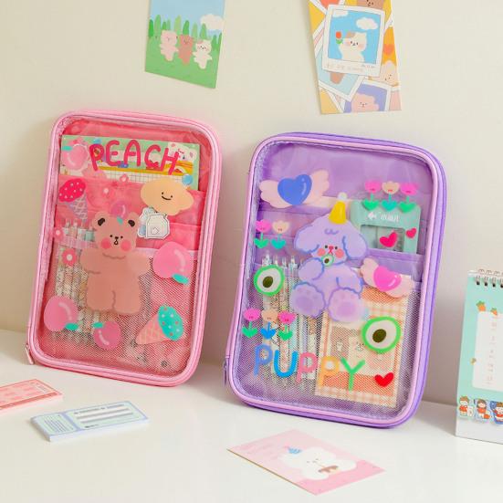 9,7-11-Zoll-Tablet-Handtasche mit Cartoon-Muster, transparente Aufbewahrung