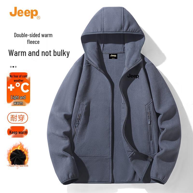 

Jeep Men s Winter Fleece Hooded Jacket 4XL