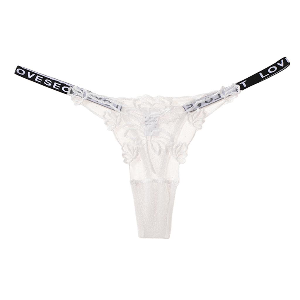 Ladies' Lace Thong Embroidered With Fine Straps, Seamless Low Waisted Underwear