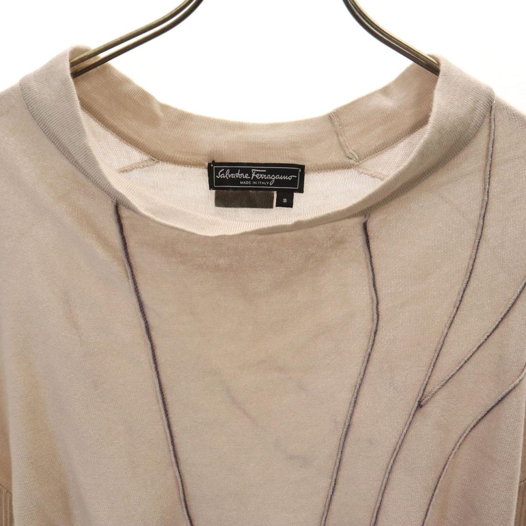 Salvatore Ferragamo made in Italy Long sleeve knit S beige Women Used