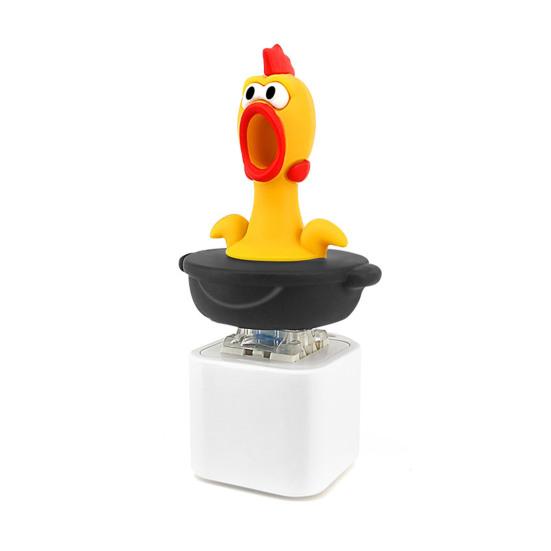 1/2 Pcs Seagull Mine Button Keychain Rechargeable Fidget Clicker with Real Sound
