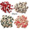 25Pcs Clips Mini Multifunction Wood Christmas Decor Clip for Cards