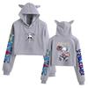 New Hot-Selling One Piece Print Casual Women's Cat Ear Hoodie