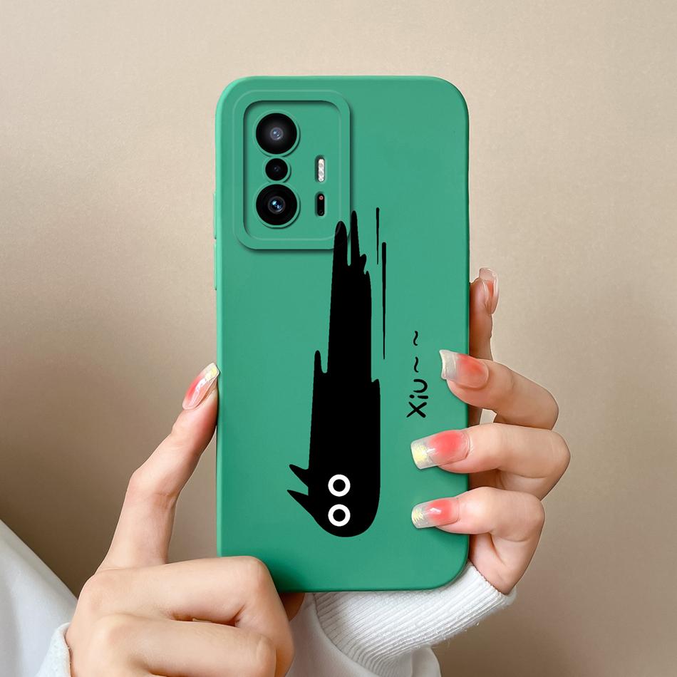 For Xiaom 11T Pro Phone Case Cute Cat Covers Soft Liquid Silicone Funda For Mi 11 T Pro Full Protection Anti Drop Back Cover