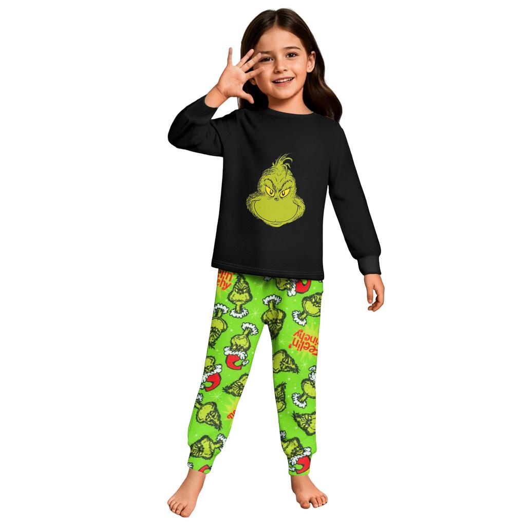 Children's  Boys And Girls Thin Two-piece  Long-sleeved Pants Two-piece