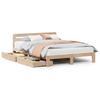 Solid Wood Bed without Mattress 135 x 190 cm Pine Wood