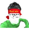 Custom 'Go for it' Headband & Wristband Set: Perfect for School Entrance Exams and Sports Meets - Red Ribbon Design