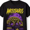 T-shirt Unisex Grafica Fossile Preistorico Corazzato Dinosauro Ankylosaurus