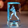 Kreatives Badminton Kristall Leuchtendes Ornament Individuell Graviert Geburtstagsgeschenk Sport Souvenir