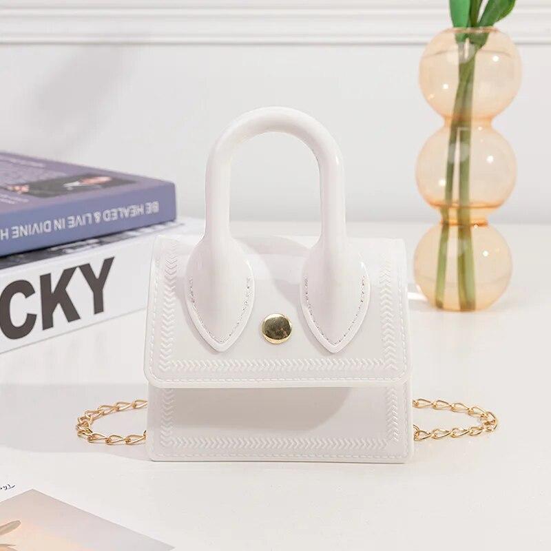 

Женская сумка, новая желейная сумка, сумка через плечо, милая маленькая свежая мини-сумка для губной помады белый