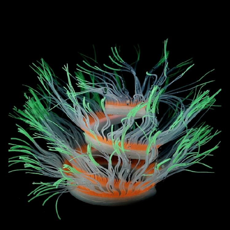 Glass Aquariums Ornament Noctilucent SeaAnemone Fishtanks Glowing Landscapes