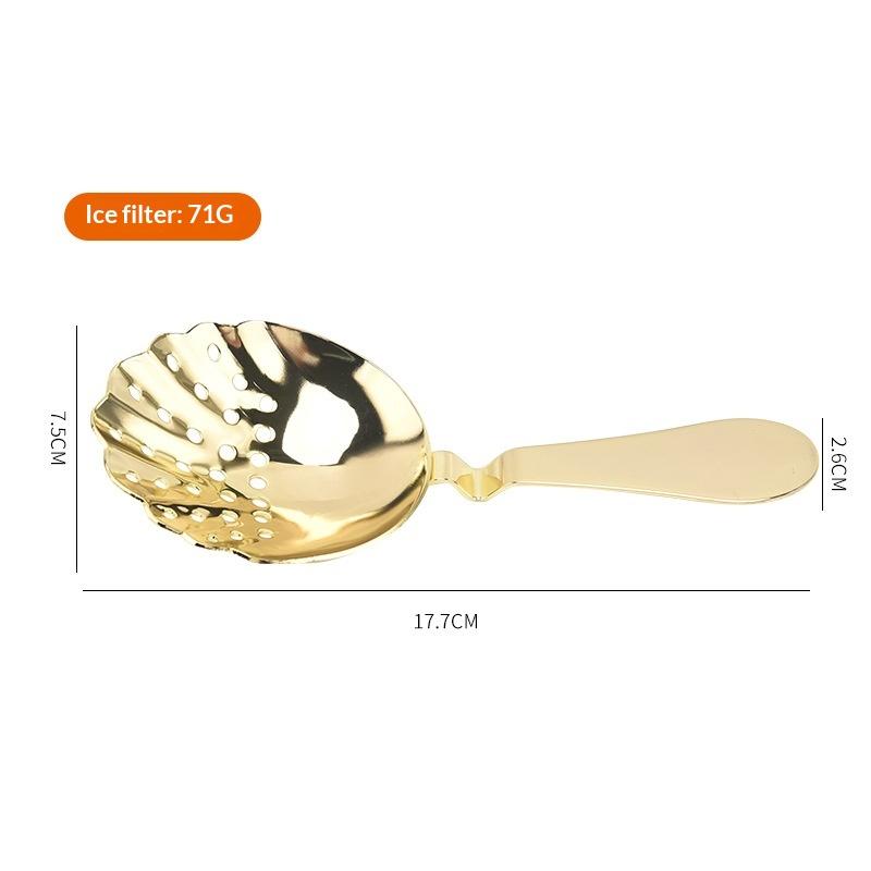 Julep Bar Strainer 304 Stainless Steel Cocktail Strainer Spoon Bar Sprung Cocktail Shaker Fast Drain Julep Strainer Bar Tools
