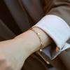 Elegant 18K Gold Titanium Steel Bracelets: European & American Fashion, Non-fading, Women's Versatile Personality Hand Jewelry