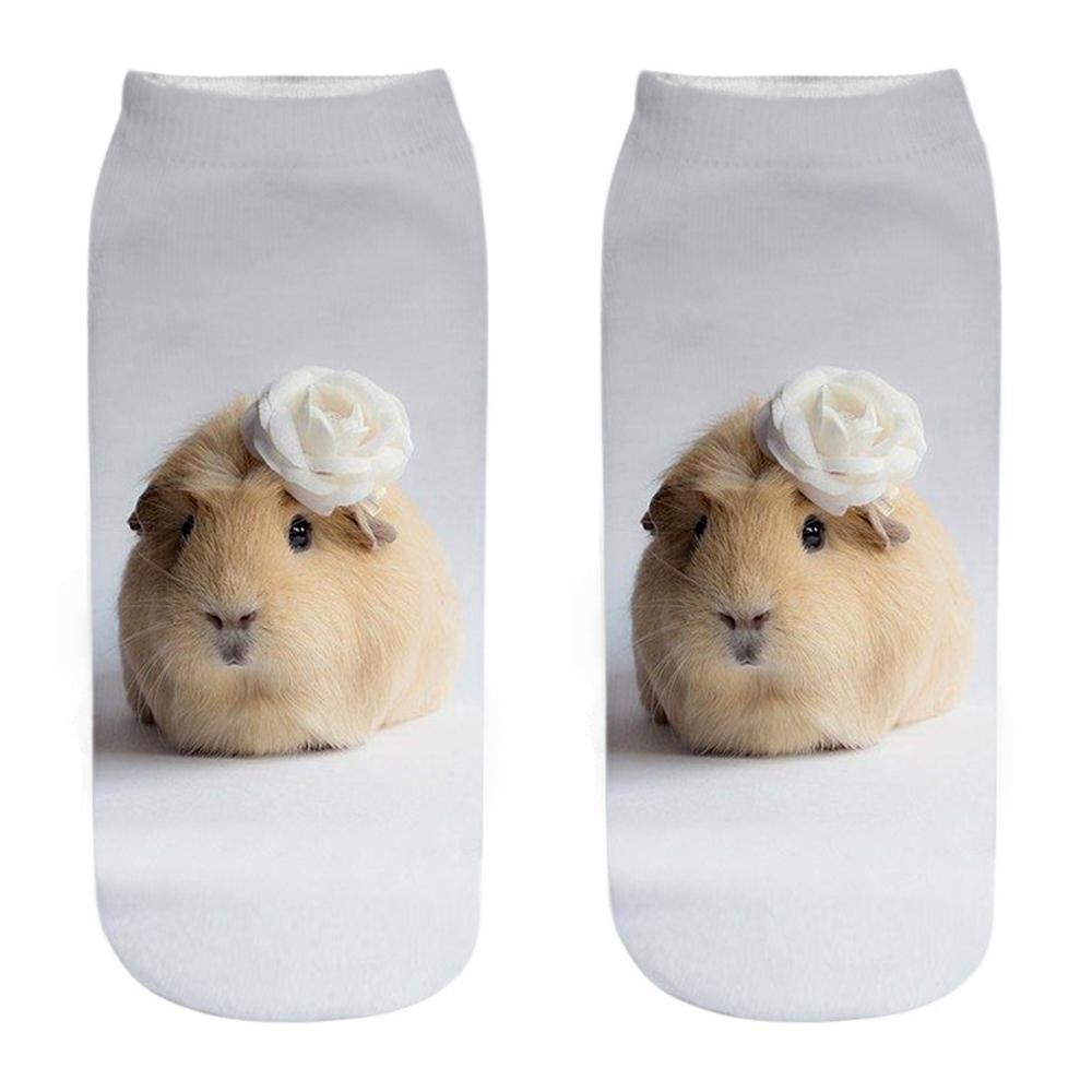 New Fashion 3D Printed Mouse Totoro Socks Funny Kawaii Women Cute Animal Fitness Hamster Sokken Dropship