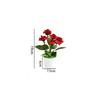 Simulated Artificial Rose Potted Flowers Multi-Bloom Bonsai  Living Room Ornaments