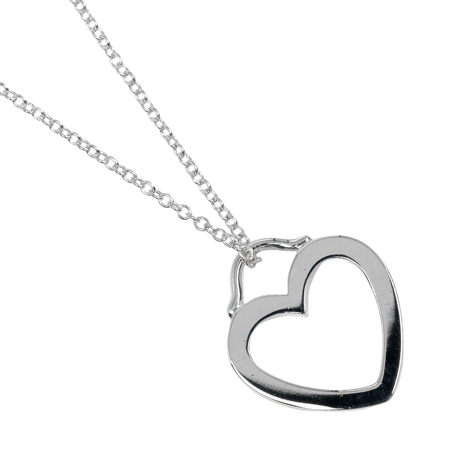 

TIFFANY&Co. Sentimental heart Necklace Silver925 2.4g Women Used