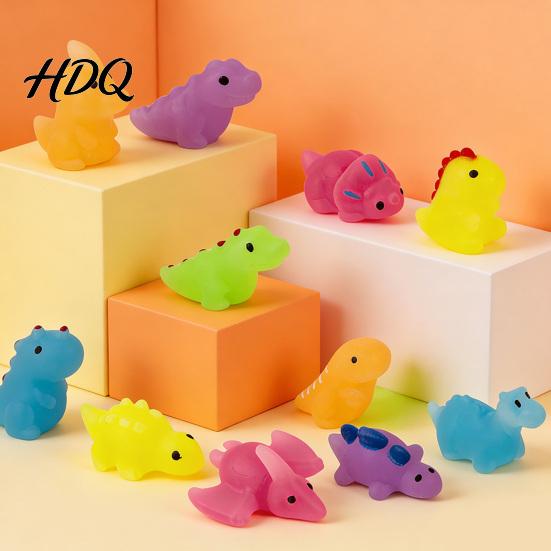 TPR Stress Reliever Mini Dinosaur Squeeze Toy Anxiety Relief Cartoon Dino Sensory Stretchy Ball Soft Home Office Worker Relaxation Tool