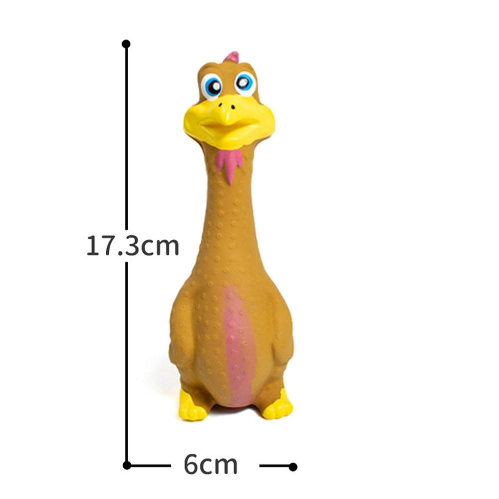 

Bite Resistant Dog Chew Toy Super Durable Yellow Rubber Squeaky Dog Toy Squeeze Sound Funny Interactive Dog Toy коричневый