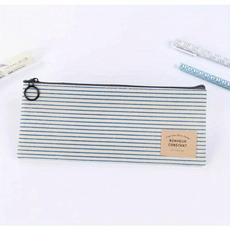 Student Stationery Canvas Pencil Bag Retro School Pencil Bag Office School Supplies Bag Handle Pencil Writing Tool Gift