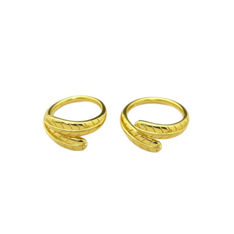 Gold-Plated High-End Open Ring for Women - Elegant and Trendy Fashion Jewelry