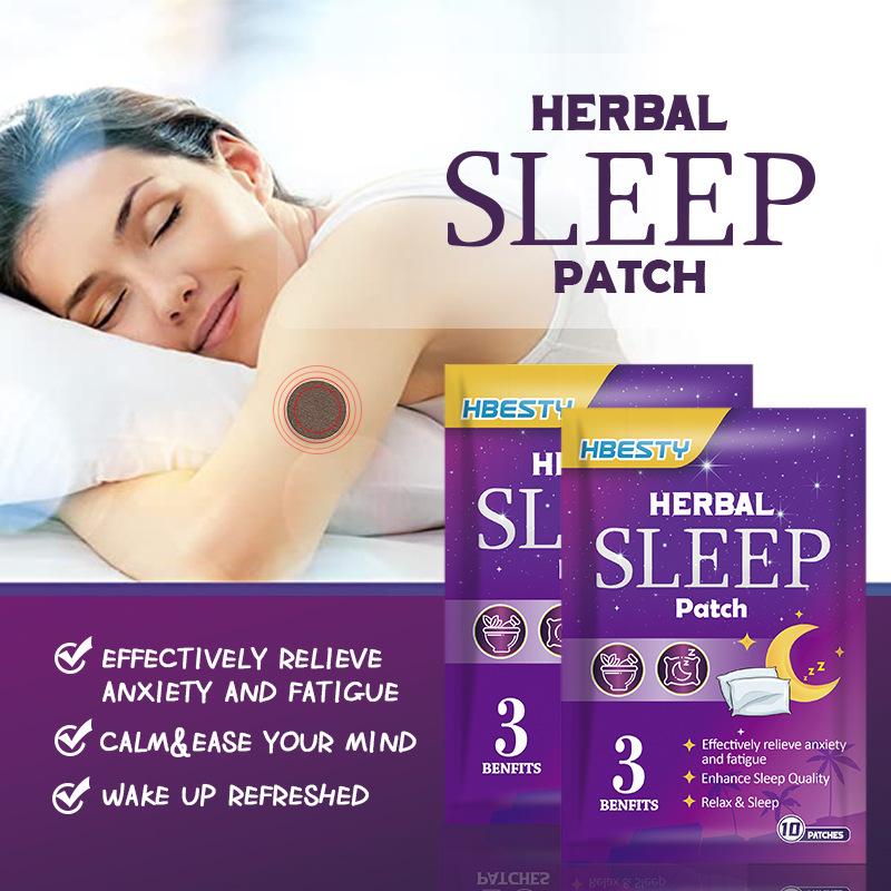 10pcs Sleep Promoting Patch Organic Herbal Sleeping Massage Relax Sticker for Improving Sleep Quality Relieve Fatigue