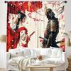 2pcs Japanese Samurai Geisha Printed Curtains, Designed for Light Filtering, Quality Material, Ideal for Japanese-Style Home Win