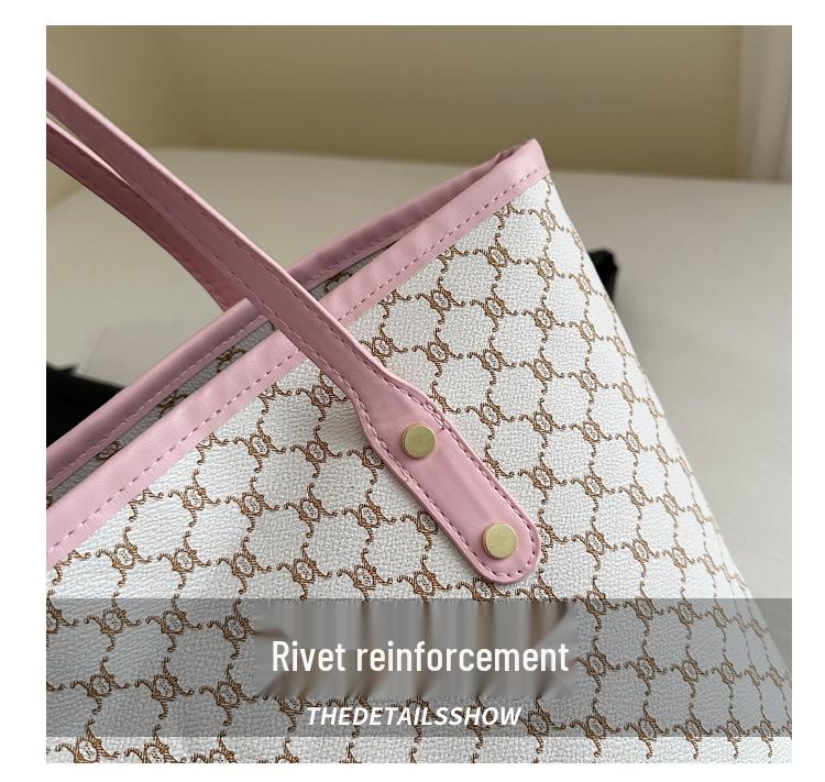 2025 Trendy Large Capacity Women's Tote: Aesthetic Commuter Shoulder Bag & Mother-Child Accessory