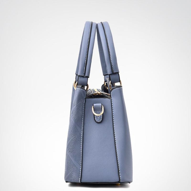 Temperament Middle-aged Women's Bag Fashion Leather Bag Large Capacity Handheld Straddle Shoulder Mother Bag Handheld Big Bag