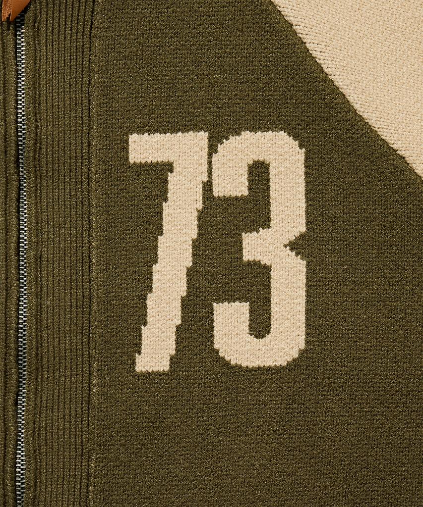 Discus Athletic Varsity Knit Zip-Up Khaki