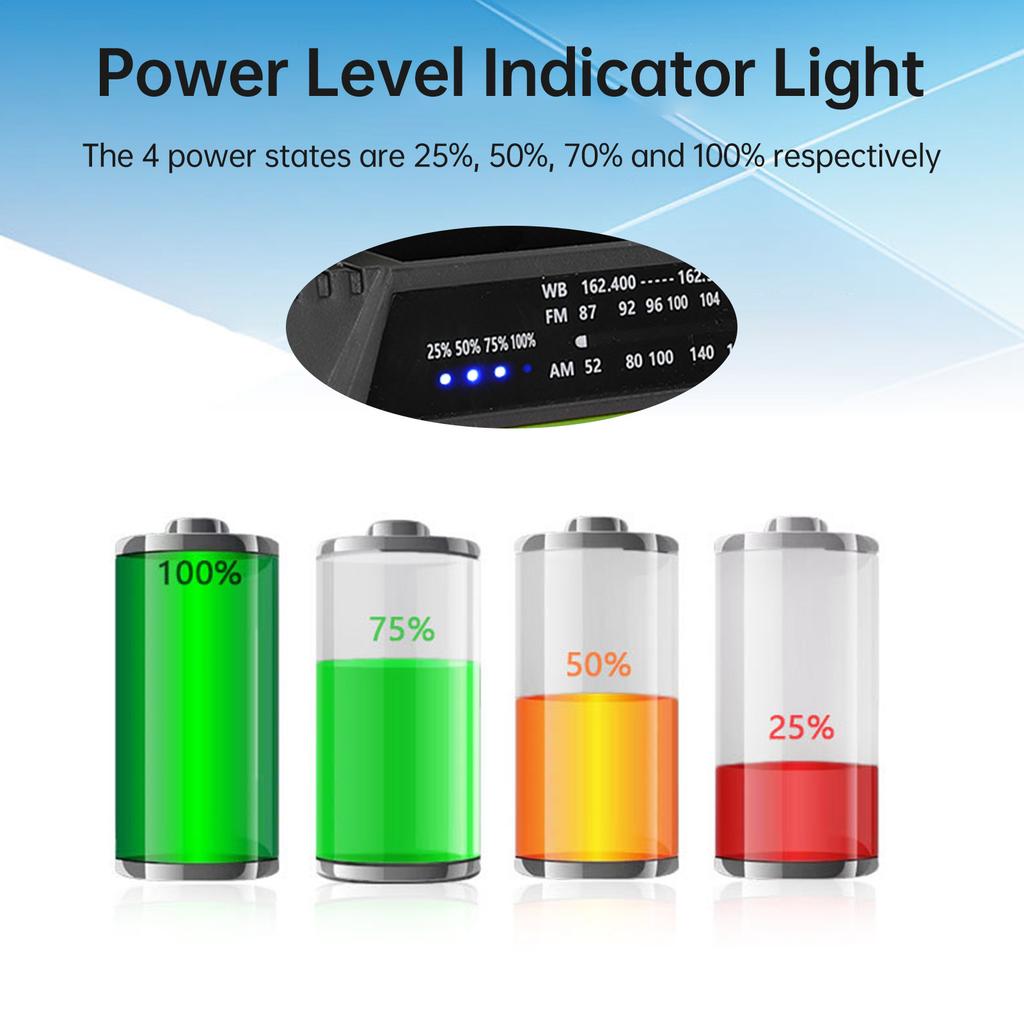 Hand Crank Emergency Radio Solar Crank Portable Outdoor Radio with USB Charging and SOS Alarm