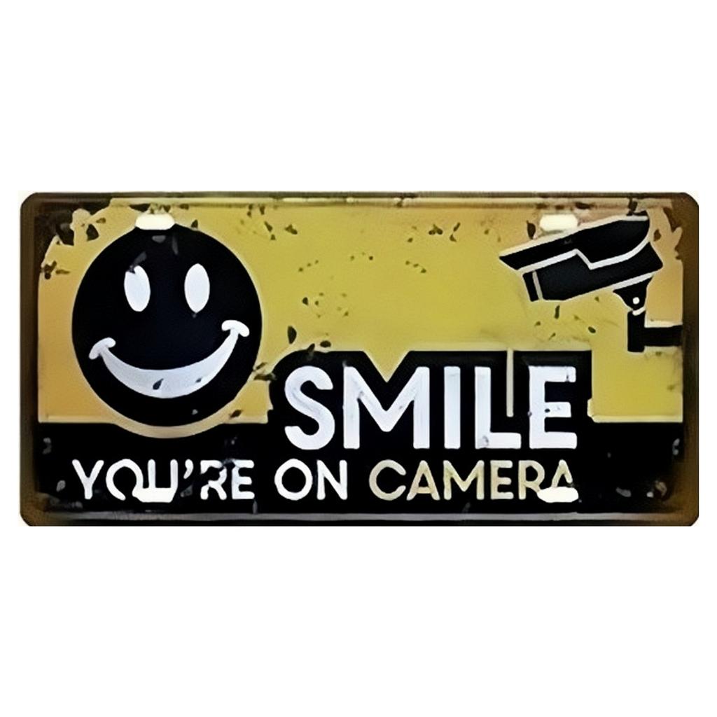 Toile Smile Welcome WIFI License Plate Store Wall Decor Restrooms Tin Sign Vintage Road Guide Metal Sign Plaques Poster