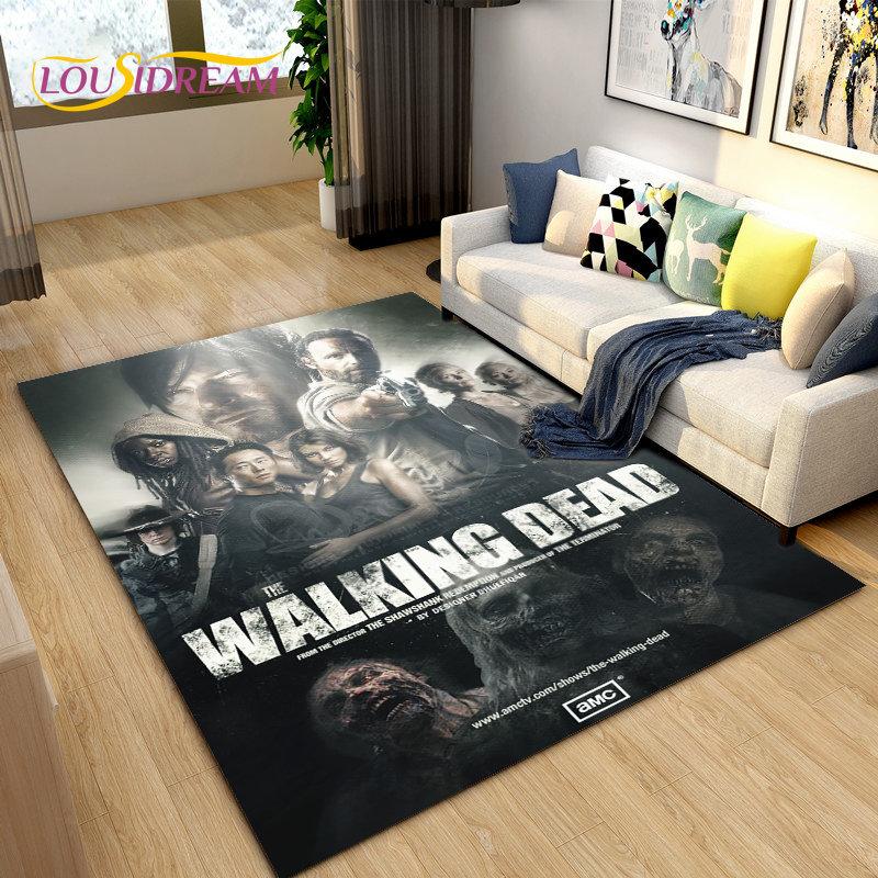 The Walking Dead Horror Area Rug Large,Carpet Rug for Living Room Bedroom Sofa Doormat Decoration,Kids Play Non-slip Floor Mat