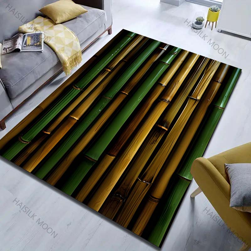 Tappeto Stampato in Bambù Multimisura per Camera da Letto Soggiorno Comodino Divano Tappetino per Pavimento Decorazione Moderna per la Casa Tappeto da Area Tappeto di Lusso