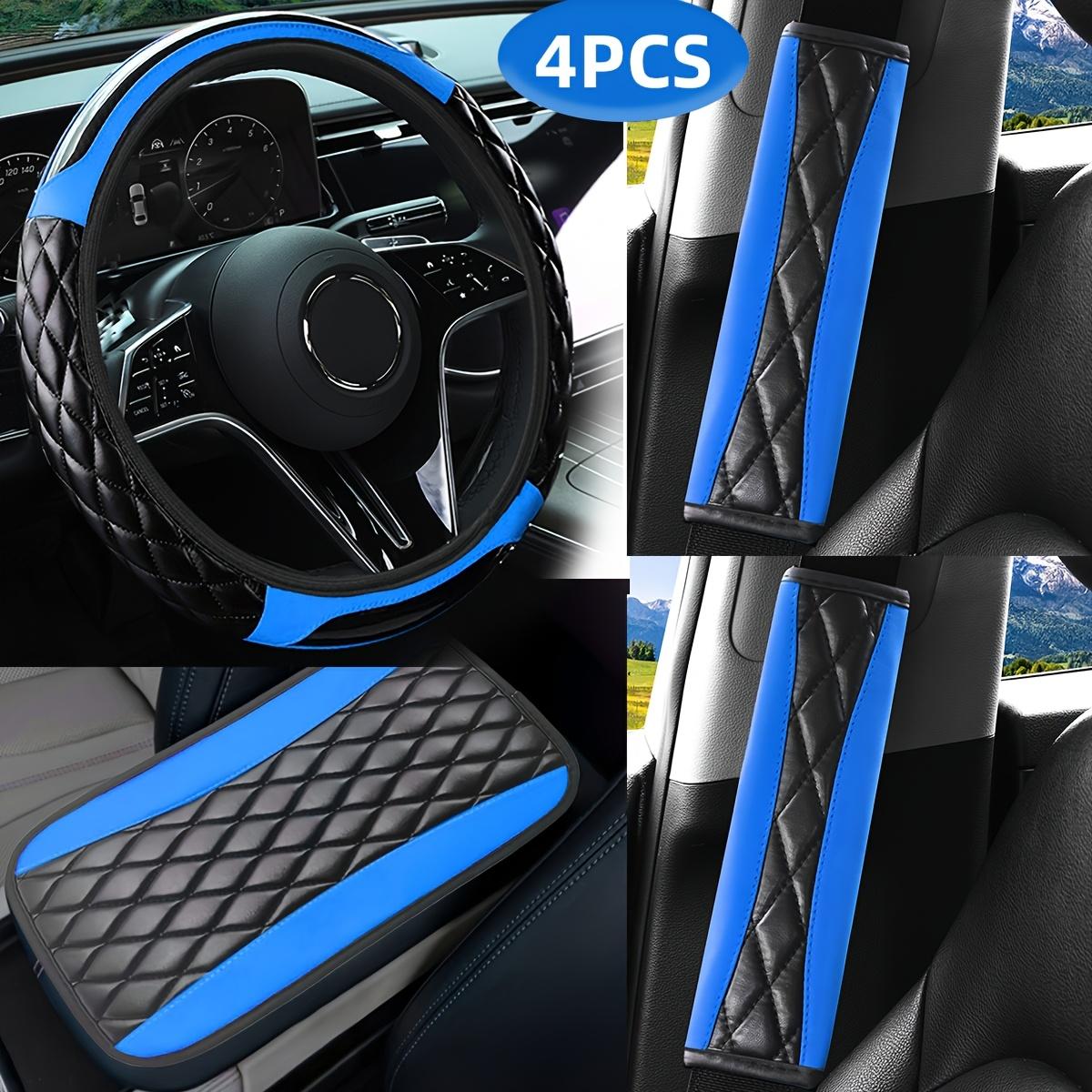 

Universal PU Leather Steering Wheel Cover For Enhanced Grip And Comfort Easy Install Steering Wheel Cover Automobile Accessories синий