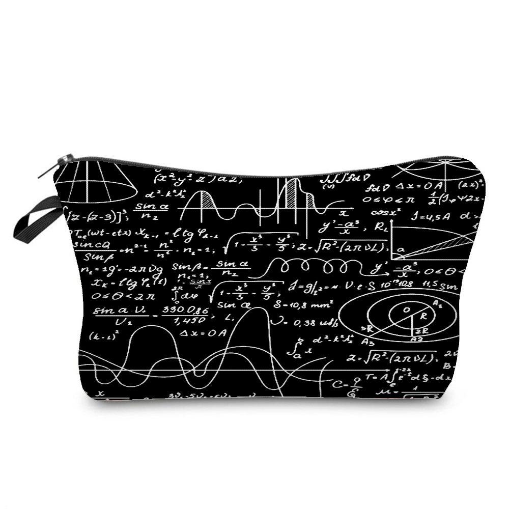 Women Chemical Physics Formulas Print Cosmetic Bag Toiletries Organize Travel Storage Case 6768