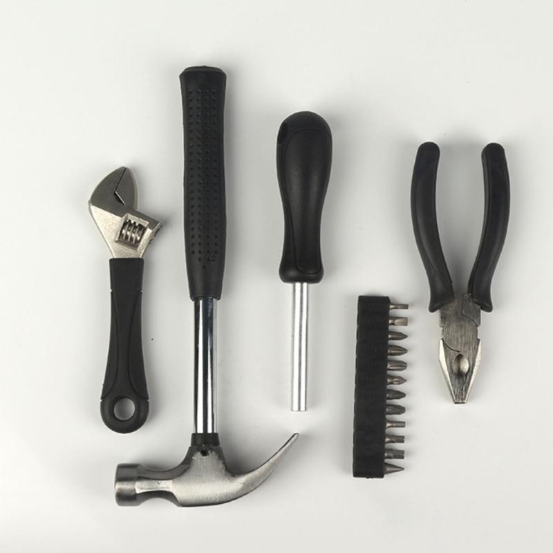 17Pcs Hardware Tool Household Manual Wrench Plier Repair Tool Box Combination Furniture Assembly Maintenance Electrical