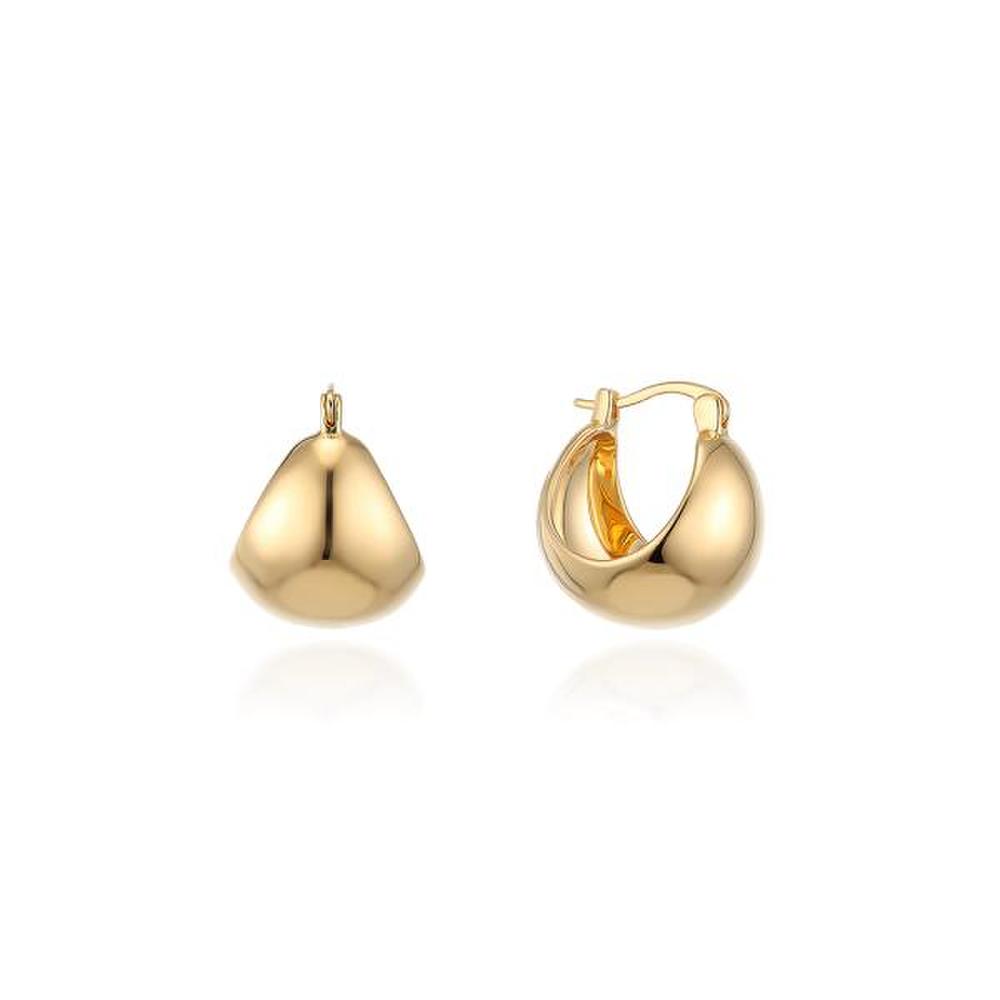 LLOYD Yellow Timeless Max Volume Hoop 14K Gold Pin Earrings