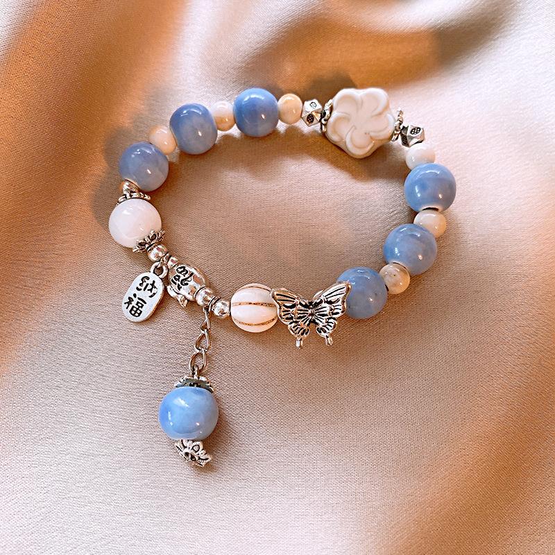 Cartoon children's fun ceramic bracelet summer new small fresh versatile bracelet new Chinese retro high-end jewelry women