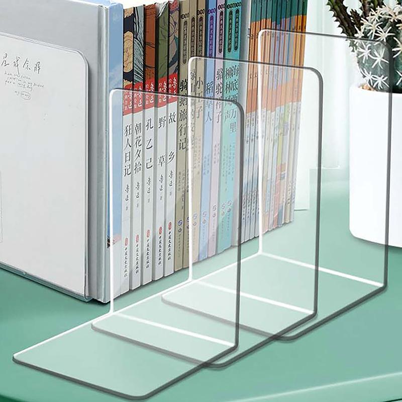 1 Stück Transparente Acryl Buchstützen Ständer Bücherregal Schreibtisch Dekorative Aufbewahrungsregal Buchstütze Buchhalter Schuls Schreibwaren