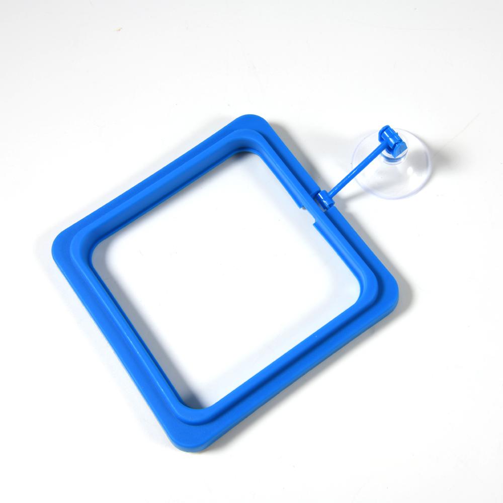 

New Aquarium Feeding Ring Fish Tank Station Floating Food Tray Square Circle Accessory Water Plant Buoyancy Suction as picture