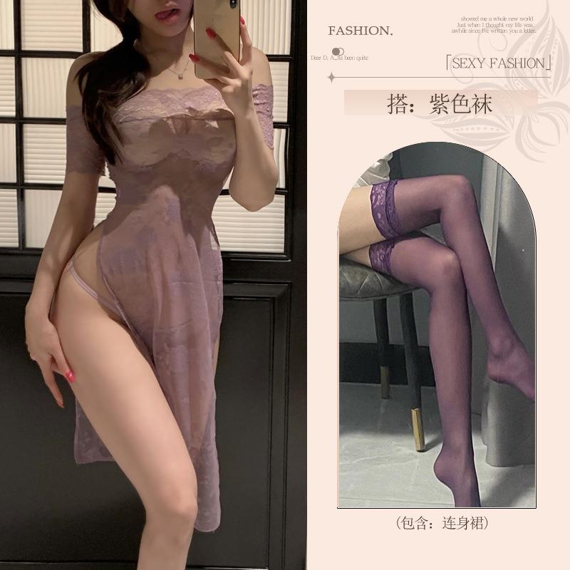 Sex Underwear Cheongsam Fun Women's Abstinence Large-scale Qqny Couple Love Fun Open Crotch Sexy Pajamas