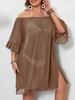 Women's Plus Size Beach Ruffled Cover-Up Dress Coverups Dress Summer Bathing Suit Beachwear Shirt Beach Short Dress Clothes