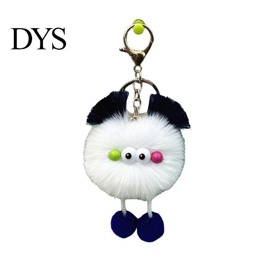 Keys Decorative Pendant Cartoon Plush Ball Keychain, Fluffy Pompom Keychain with Metal Clasp, Backpacks Handbags for Men Women Bag Accessory