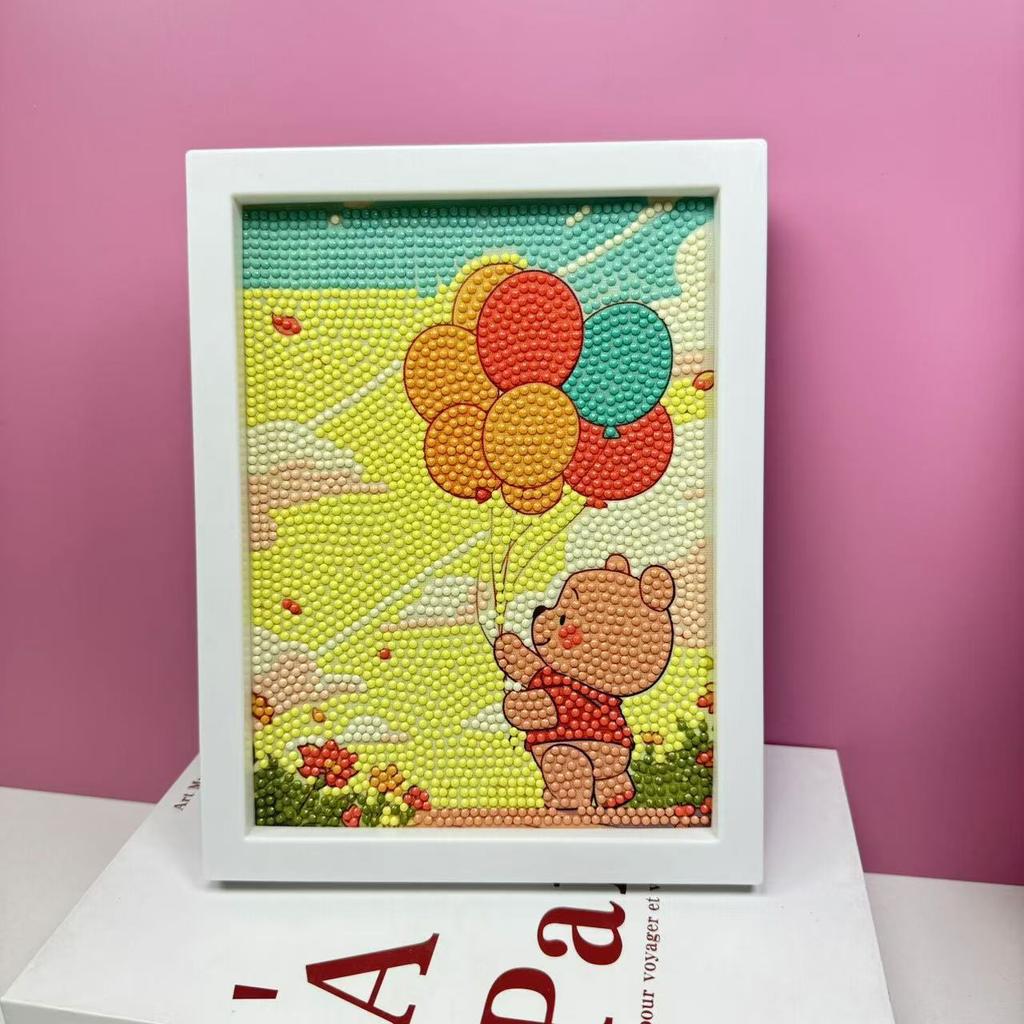Children'S Diamond Painting Framed Handmade Diy Material Bag Sanrio Diamond Paste Painting Concentration Toy